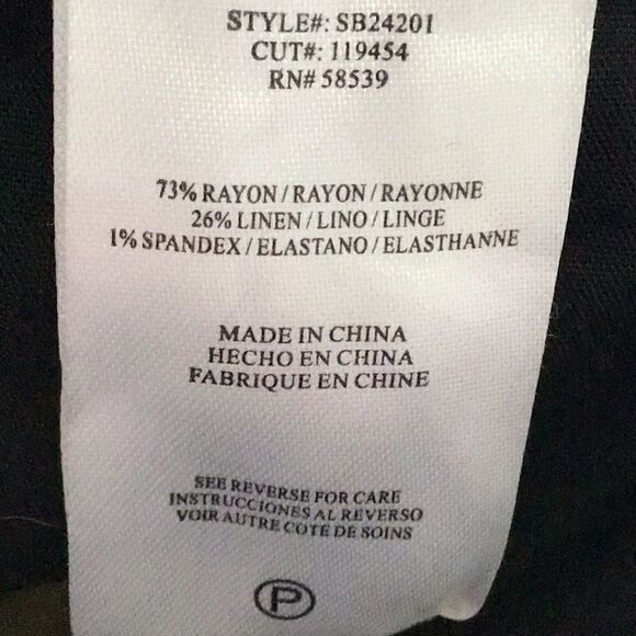 Kut from the Kloth Olive Green Linen Blend Crop Pants - Picture 8 of 9